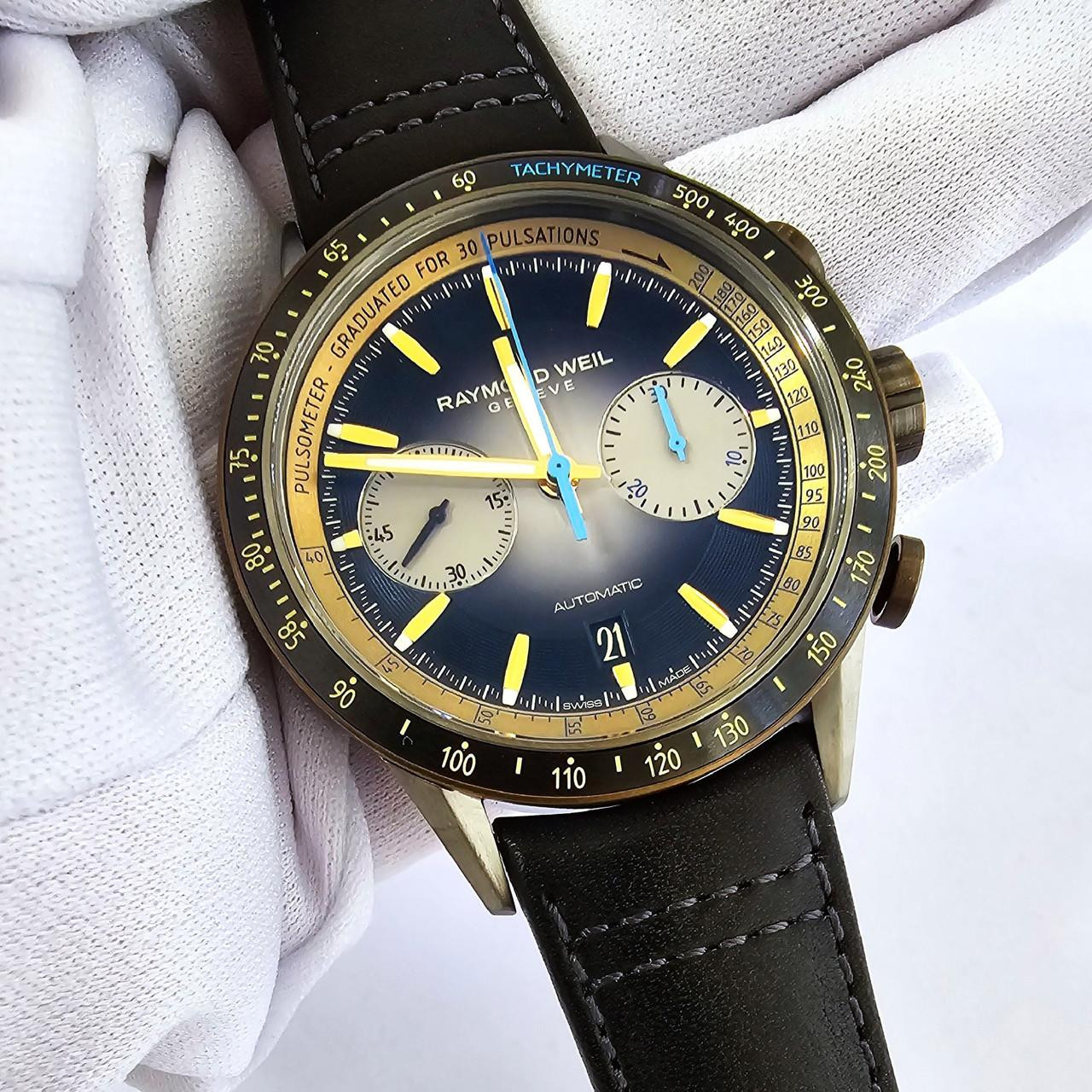 Raymond Weil Watches RAYMOND WEIL Freelancer Chronograph Bi-compax Bronze and Titanium 43.5MM Men's Watch 7780-TB3-20423  