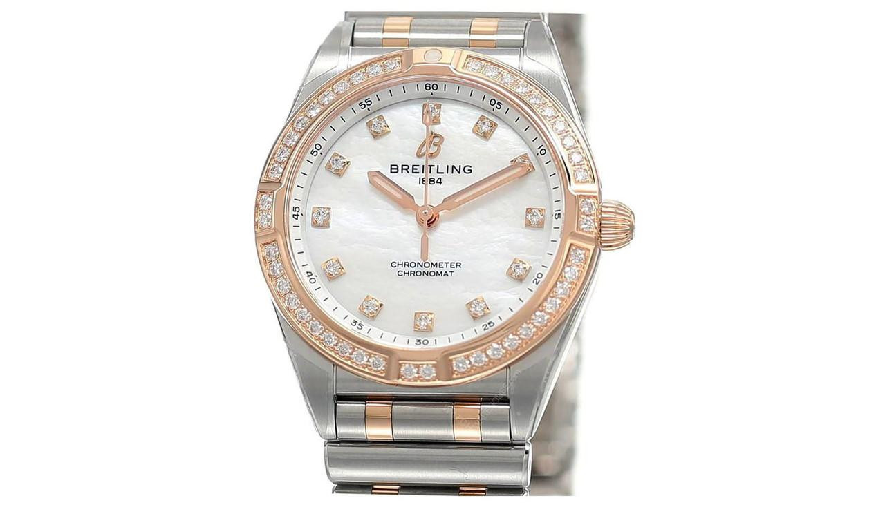 Breitling Women’s watch.Diamond face  silver/gold Buy Breitling Starliner A71340 30MM Pink Mother of Pearl  main image 4