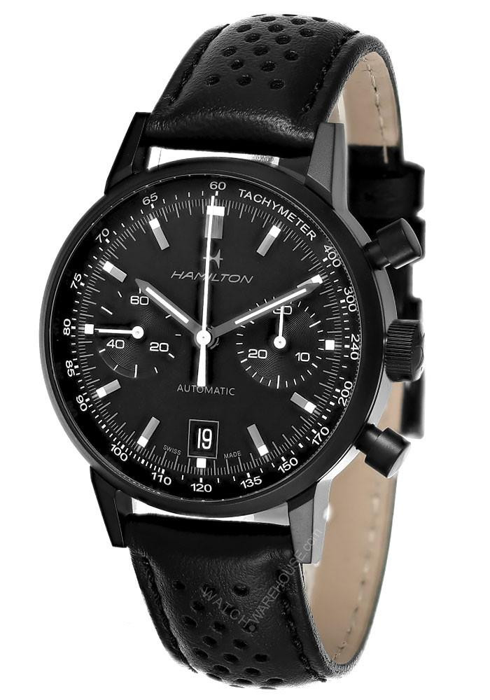 Hamilton watches HAMILTON American Classic Intra-Matic Automatic Chronograph 40MM Leather Men's Watch H38446730 