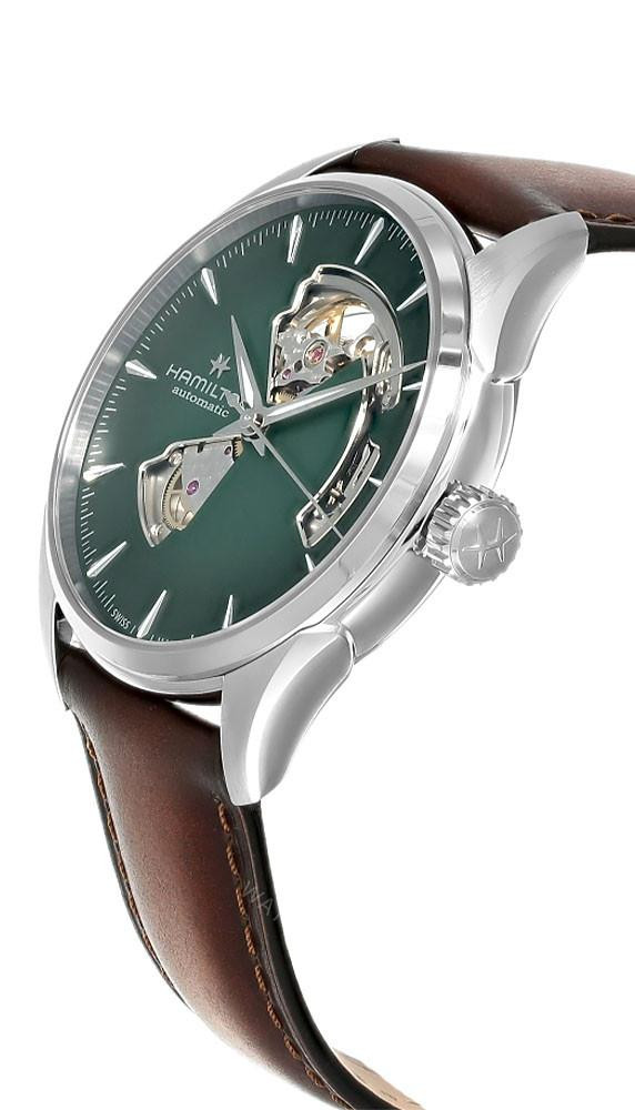 HAMILTON Open Heart 42mm クリーニング済【美品】 HAMILTON Jazzmaster Open Heart Automatic 42MM Green Dial Leather