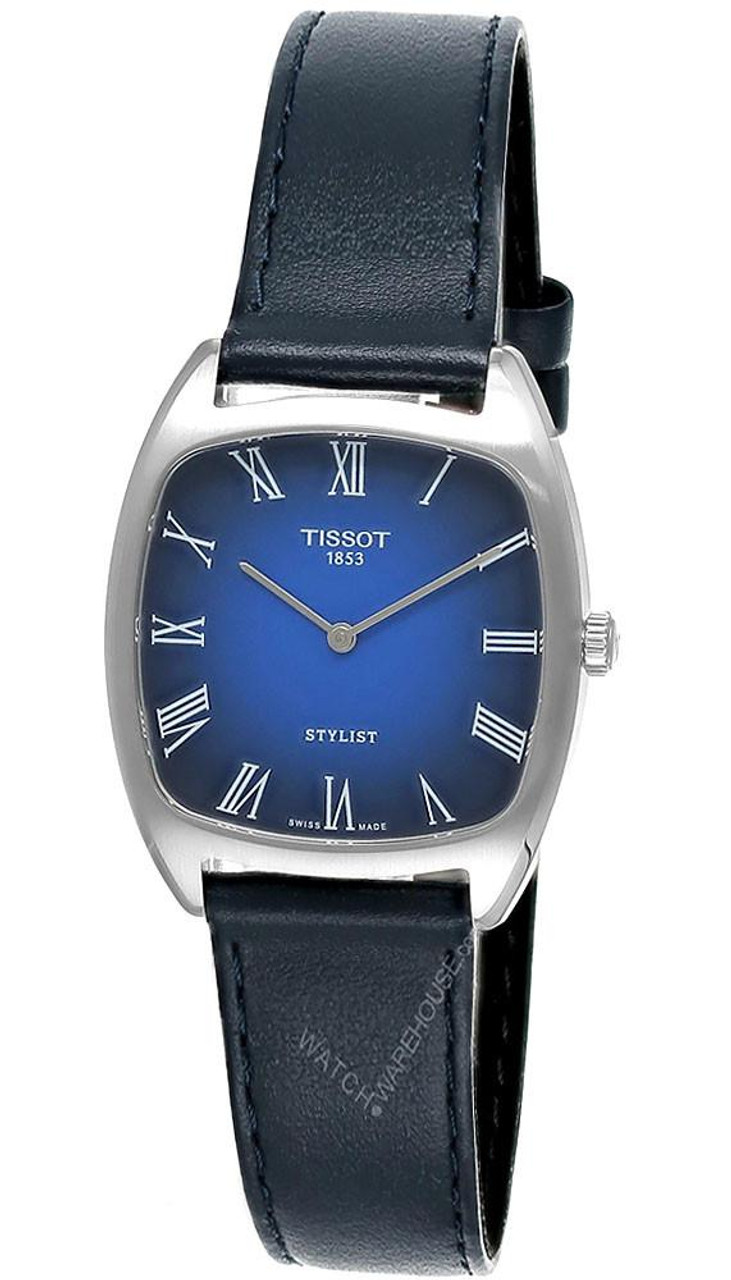 Tissot watches TISSOT Stylist Quartz 32 x32 MM Blue Dial Leather Unisex Watch T159.909.16.043.00 / T1599091604300 