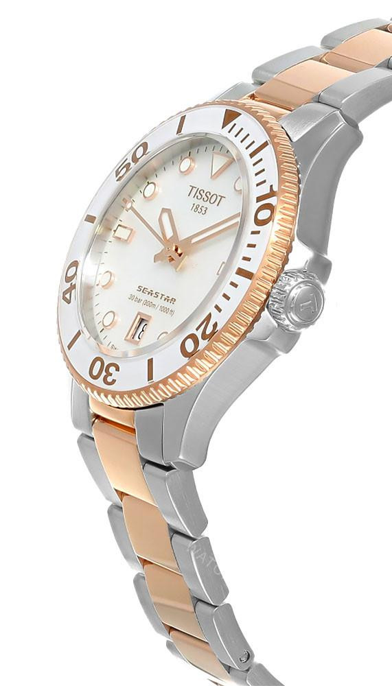 TISSOT ティソ シースター 1000 T120.210.22.111.00 TISSOT Seastar 1000 Quartz SS 36MM MOP Dial Unisex Watch T120