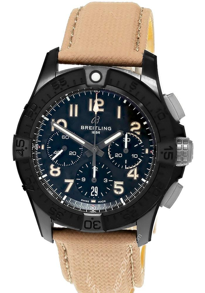 BREITLING Avenger B01 Chronograph 42MM Night Mission Leather Men's