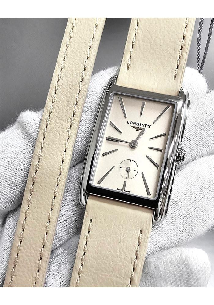 LONGINES DolceVita Quartz 20.8x32MM Beige Dial Leather Women's