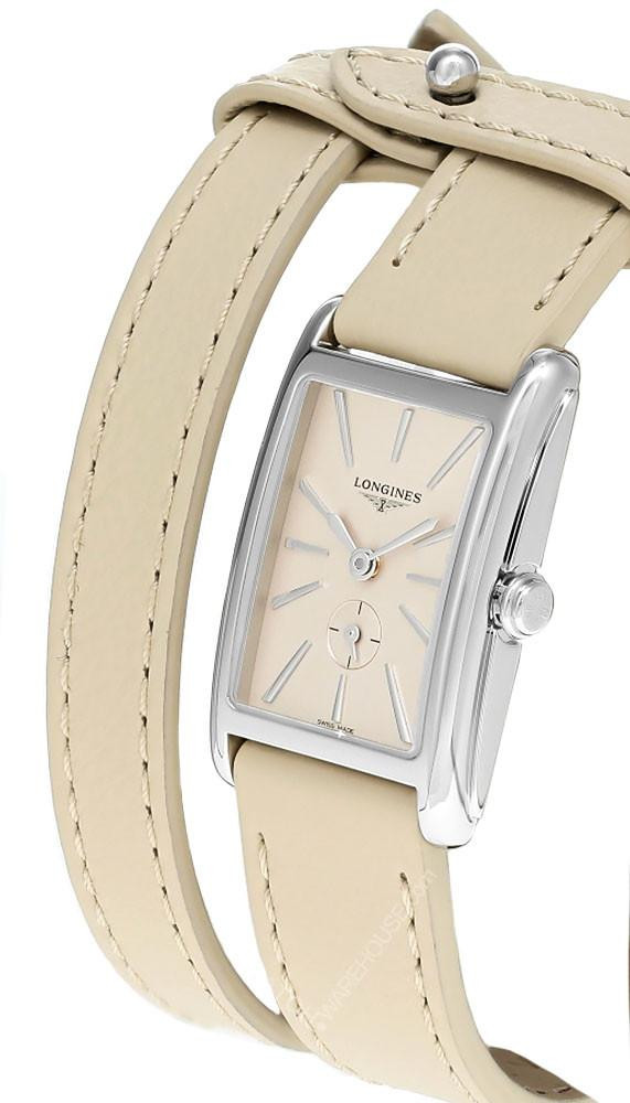 LONGINES DolceVita Quartz 20.8x32MM Beige Dial Leather