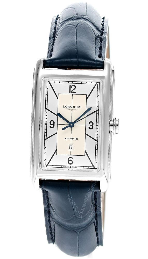 LONGINES DolceVita Automatic 27.7x43.8MM Silver Dial Blue Leather Men's Watch L5.757.4.73.9 / L57574739