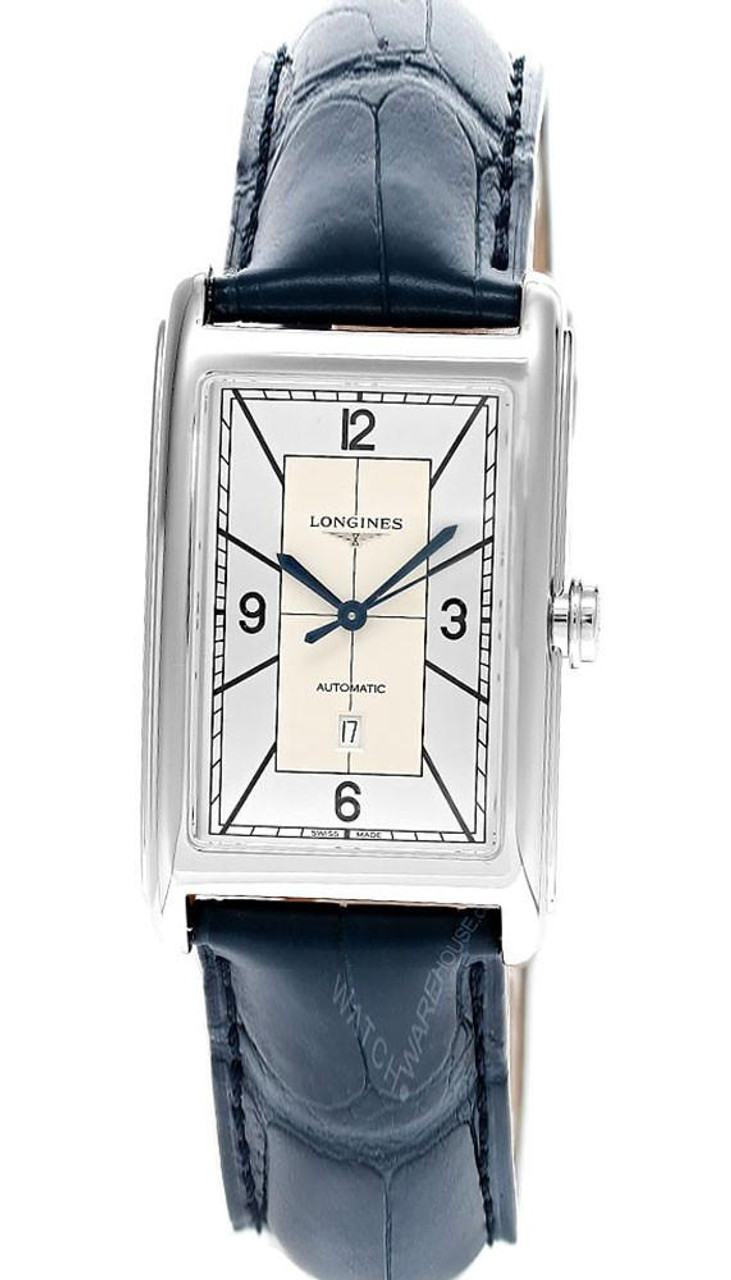 Longines watches LONGINES DolceVita Automatic 28.2x47MM Silver Dial Blue Leather Men's Watch L5.767.4.73.9 / L57674739 Longines watches LONGINES DolceVita Automatic 28.2x47MM Silver Dial Blue Leather Men's Watch L5.767.4.73.9 / L57674739