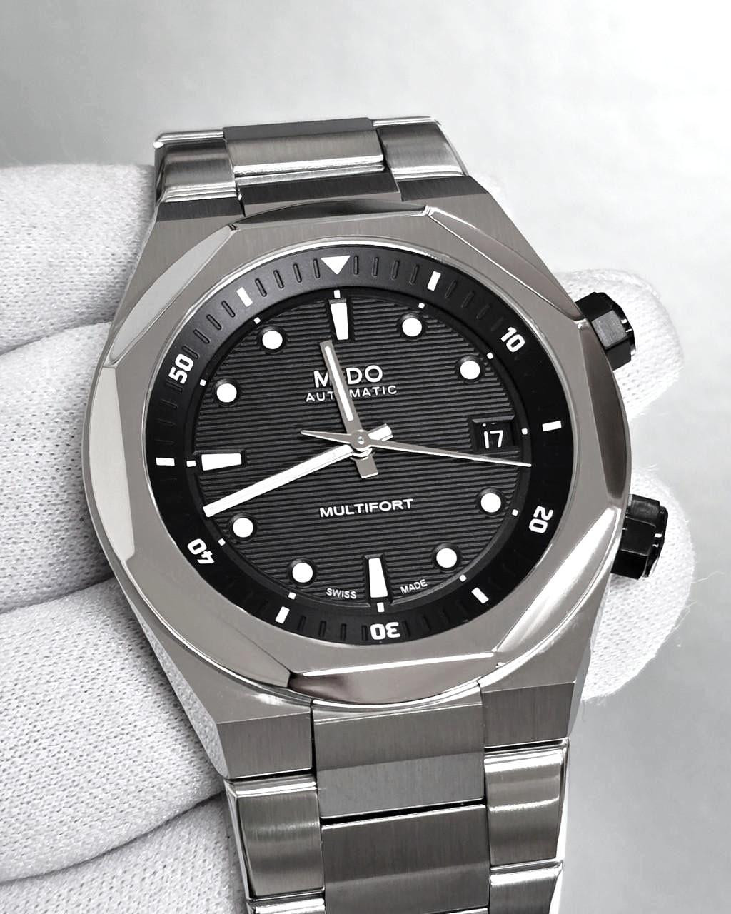 MIDO Multifort 8 Two Crowns Automatic 40 MM Black Dial Men's Watch