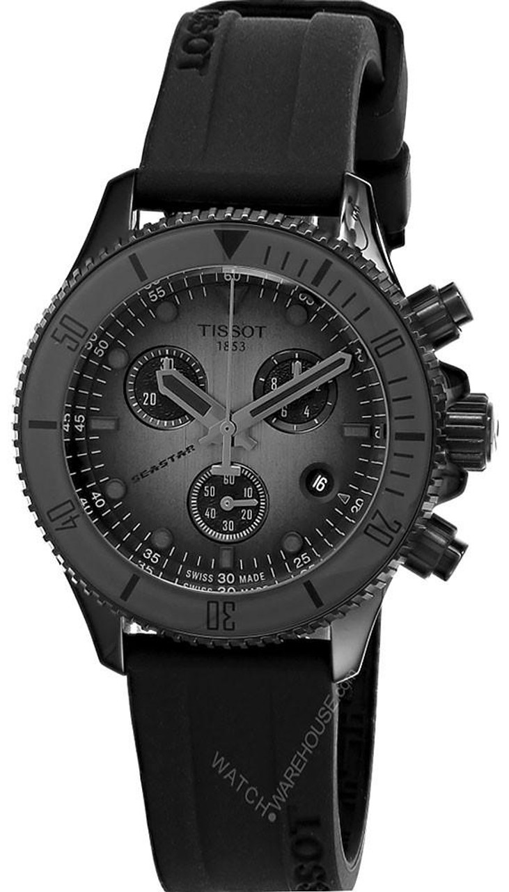Tissot watches TISSOT SeaStar 1000 Quartz Chronograph 38MM Gray-Black Dial Men's Watch T120.217.37.061.00 
