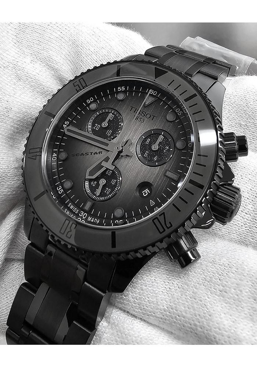 TISSOT SeaStar 1000 Quartz Chronograph SS 38MM Gray-Black