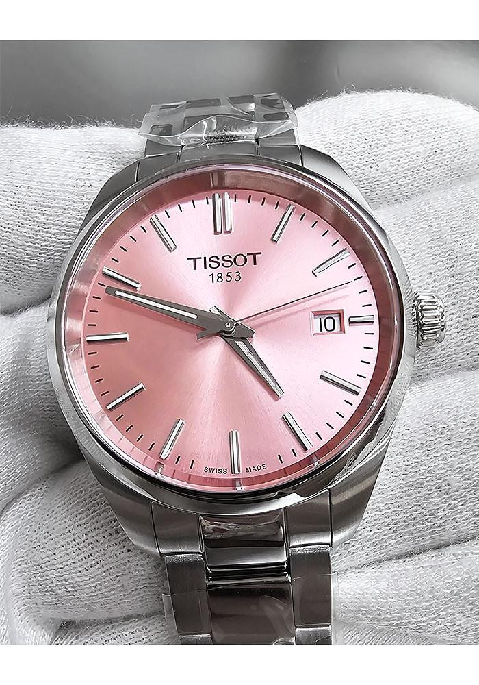TISSOT PR 100 クォーツ 腕時計 ピンク文字盤 TISSOT PR 100 Quartz SS 34MM Pink Dial Women's Watch T150.210.11