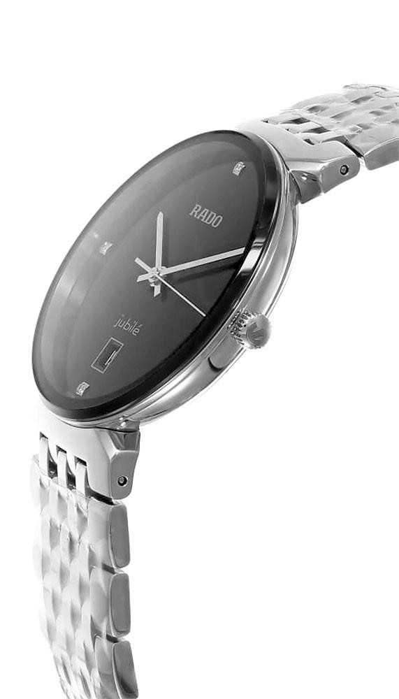 RADO Florence Quartz SS 38MM 3 Diamond Black Dial Unisex Watch