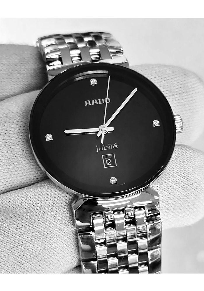 RADO Florence Quartz SS 30MM 3 Diamond Black Dial Women's Watch