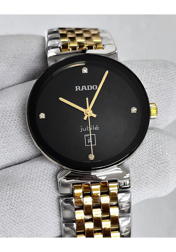RADO FLORENCE ブラック ゴールド ペア腕時計 RADO Florence Quartz 30MM 3 Diamond Black Dial Two-Tone Women's
