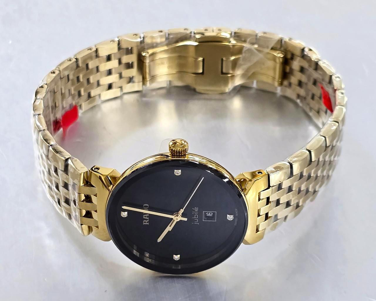 RADO Florence Quartz SS 30MM 3 Diamond Black Dial Women's Watch