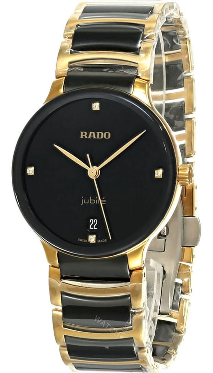 Rado watches RADO Centrix Quartz SS 35MM 3 Diamond Two-Tone Women's Watch R30039712 Rado watches RADO Centrix Quartz SS 35MM 3 Diamond Two-Tone Women's Watch R30039712