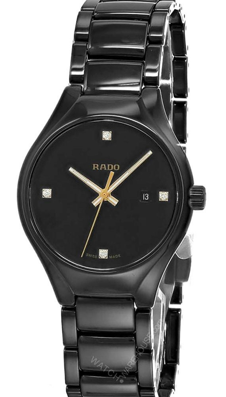 Rado watches RADO True Round Quartz 30MM 3 Diamond Black Dial Women's Watch R27059712 Rado watches RADO True Round Quartz 30MM 3 Diamond Black Dial Women's Watch R27059712
