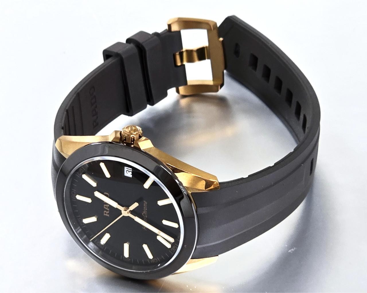 RADO HyperChrome Quartz 41.5MM Brown Dial Rubber Men's Watch