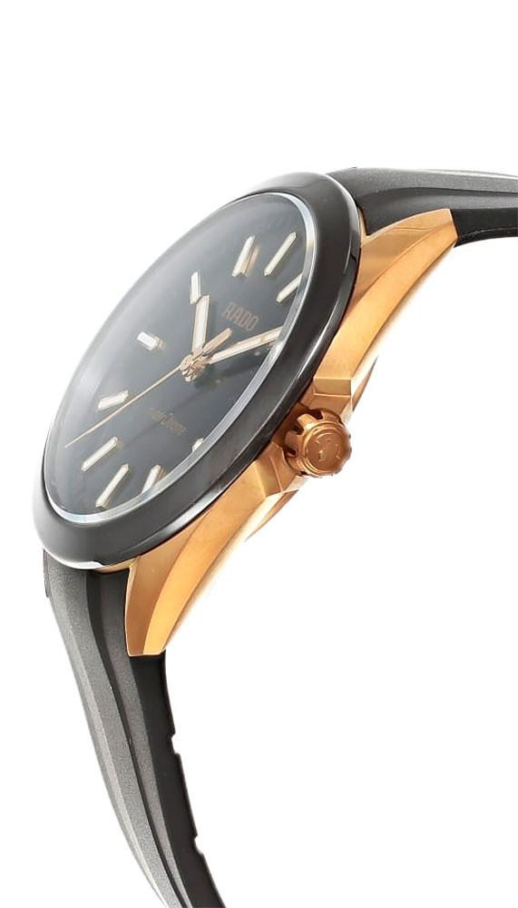 R様 H.ccオークル RADO HyperChrome Quartz 41.5MM Brown Dial Rubber Men's Watch