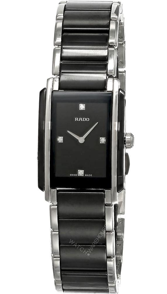 RADO Jubilee QTZ Black Dial Gold Link Leather Women's Watch