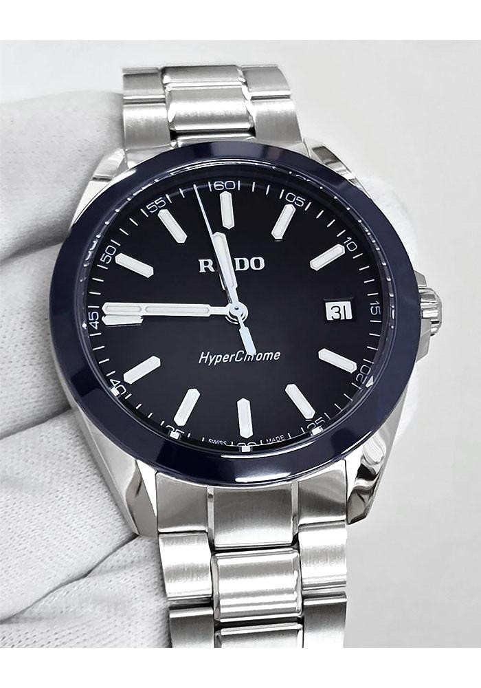 RADO HyperChrome Quartz SS 41.5MM Dark Blue Dial Men's Watch