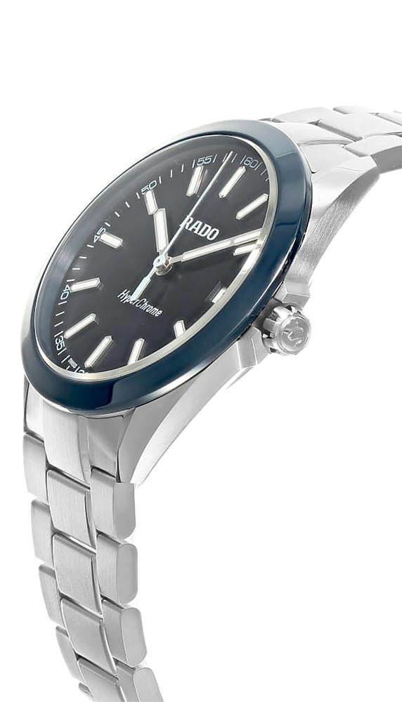 RADO HyperChrome Quartz SS 41.5MM Dark Blue Dial Men's Watch