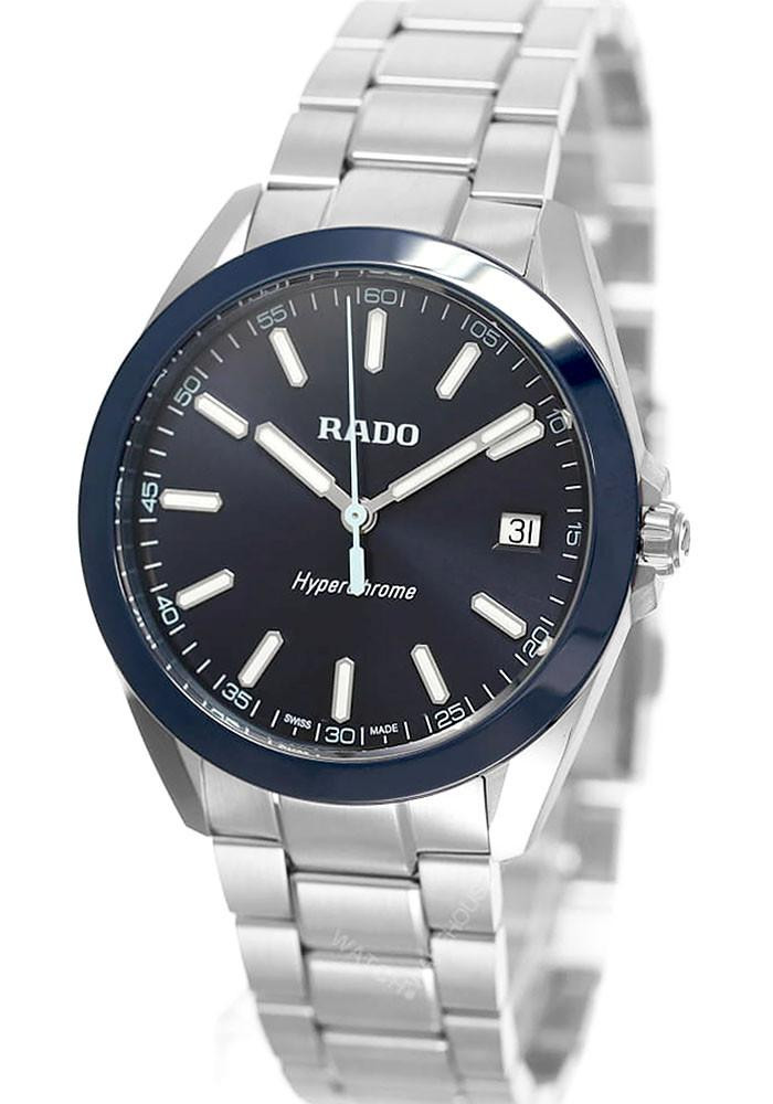 RADO HyperChrome Quartz SS 41.5MM Dark Blue Dial Men's Watch