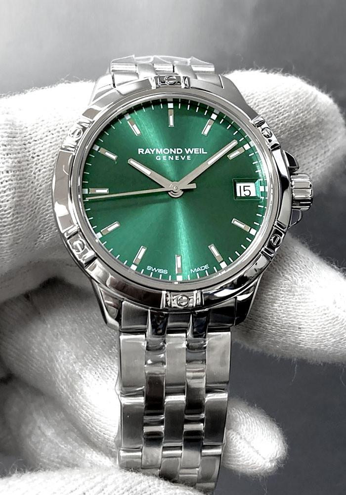 RAYMOND WEIL Tango Quartz SS 30MM Green Dial Women's Watch 5960-ST