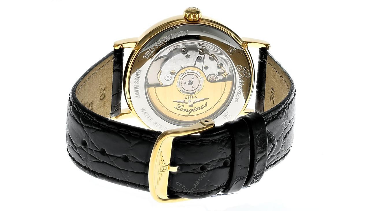 LONGINES Presence Automatic 38.5MM White Dial Leather Men's Watch