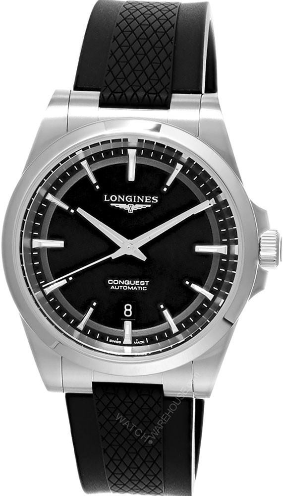 Longines watches LONGINES Conquest Automatic 41MM Black Dial Rubber Men's Watch L3.830.4.52.9 / L38304529 