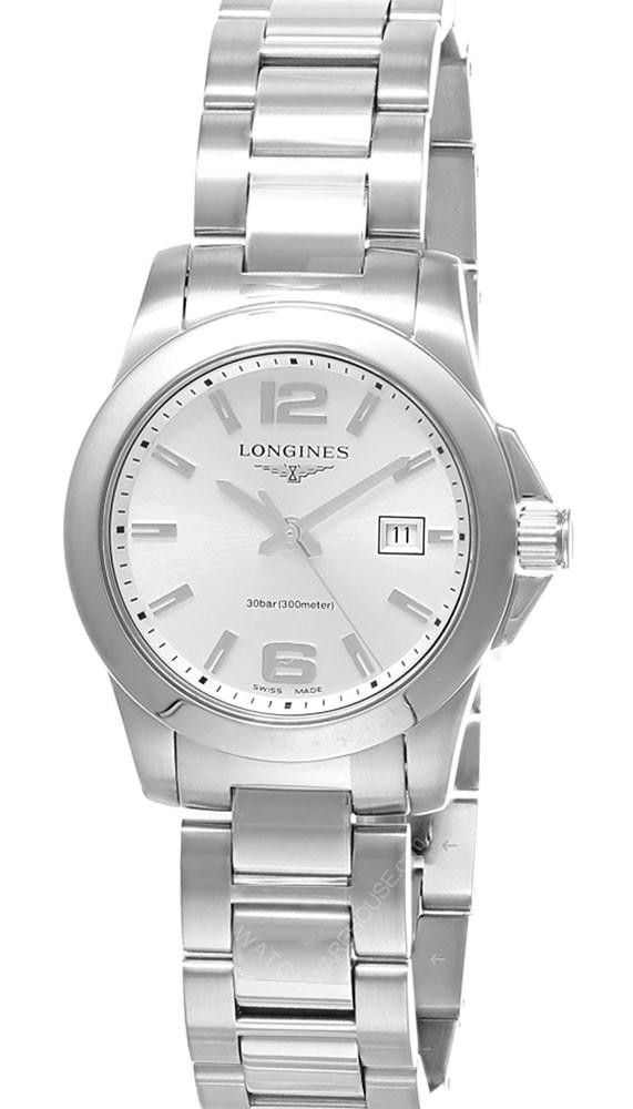 LONGINES Conquest Quartz SS 29.5 MM Silver Dial Women's Watch L3