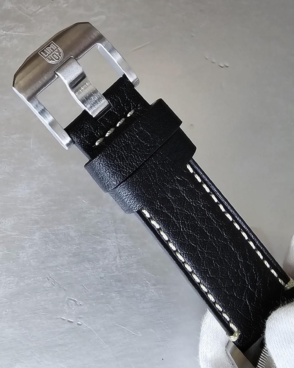 LUMINOX P–38 Lightning GMT Quartz 42MM Beige Dial Leather Men's