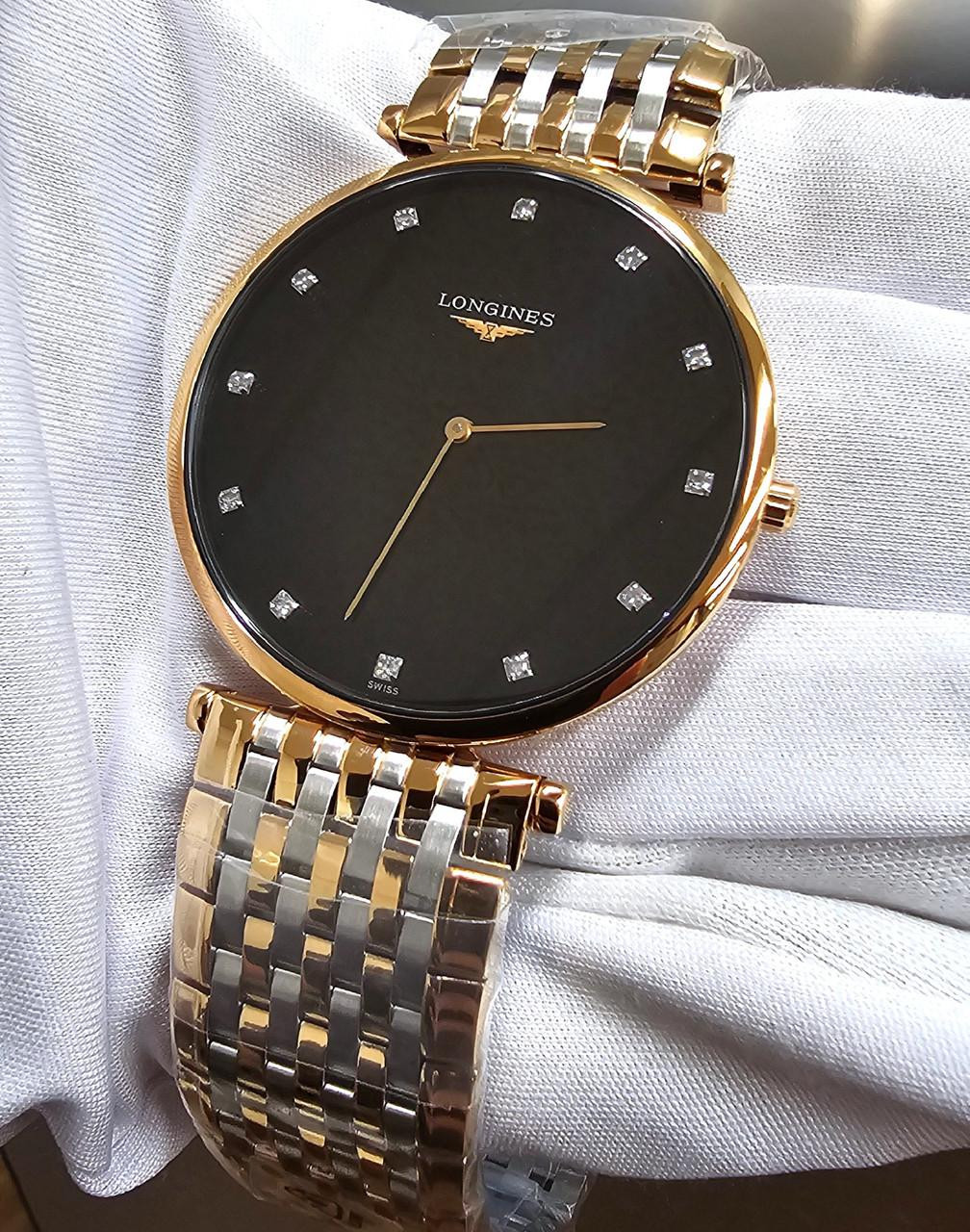 LONGINES La Grande Classique 37MM Black Diamond Dial Unisex Watch