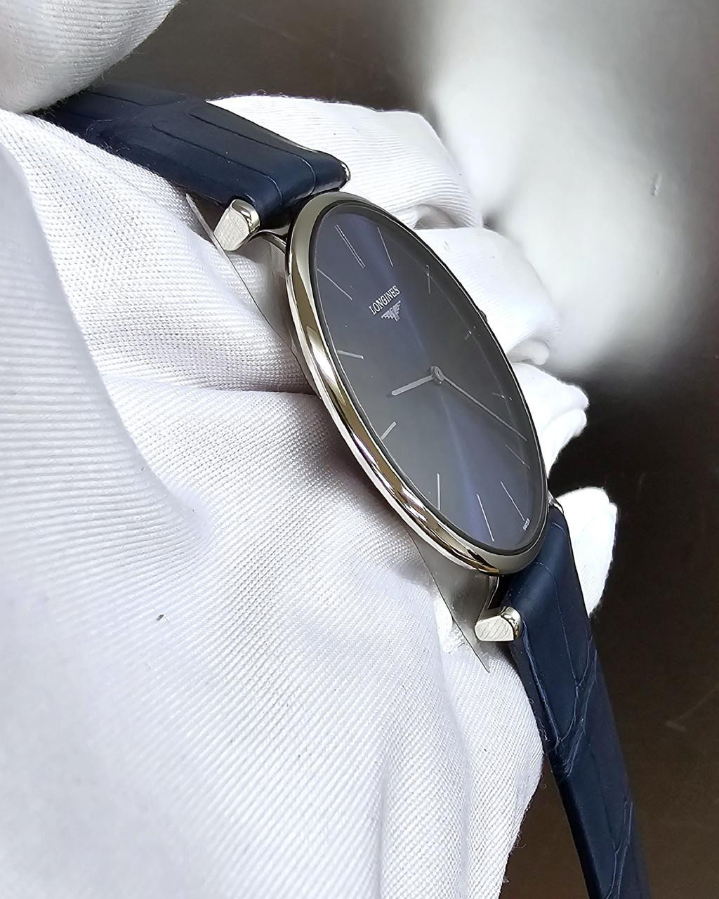 LONGINES La Grande Classique 37MM Blue Dial Leather Men's Watch L4
