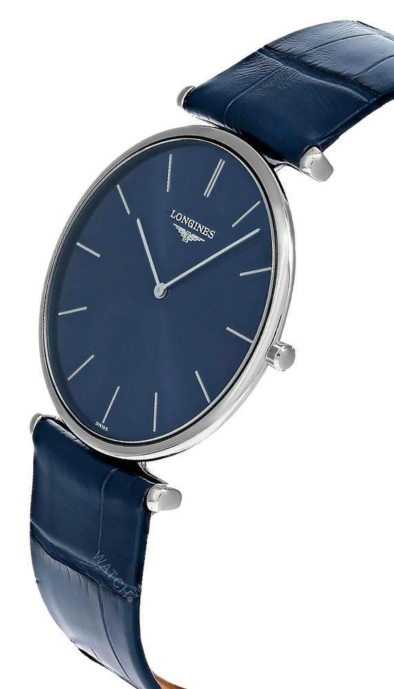 ルンバ626 LONGINES La Grande Classique 37MM Blue Dial Leather Men's Watch L4