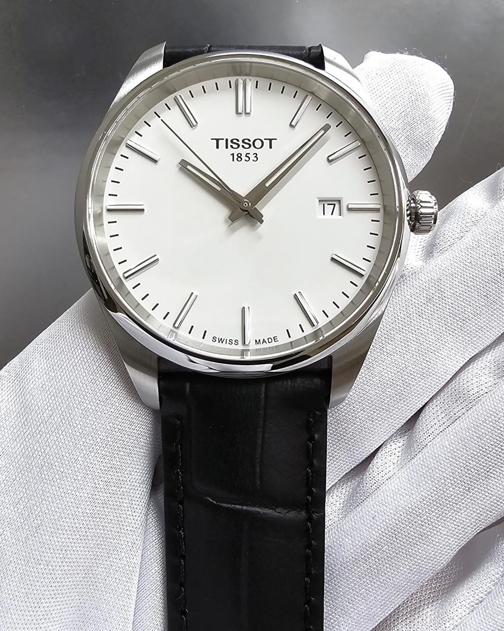 TISSOT PR 100 Quartz 40MM White Dial Leather Men's Watch T150