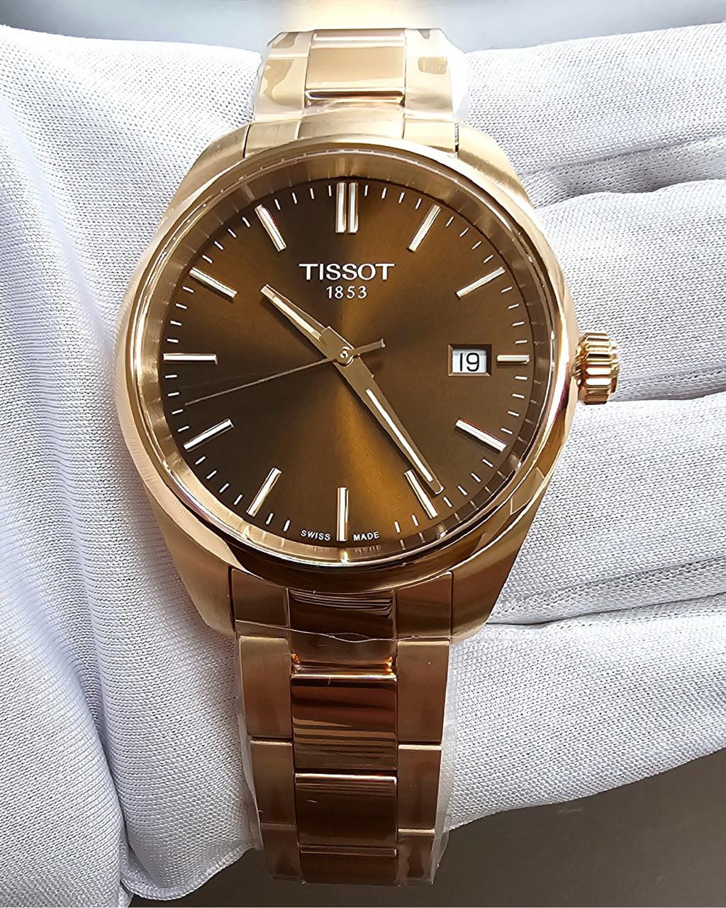 TISSOT PR 100 Quartz 34MM Brown Dial Rose Gold PVD Women's Watch