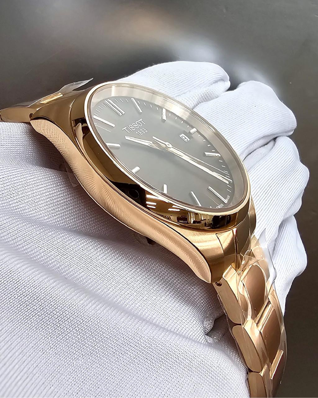 TISSOT PR 100 Quartz 34MM Brown Dial Rose Gold PVD Women