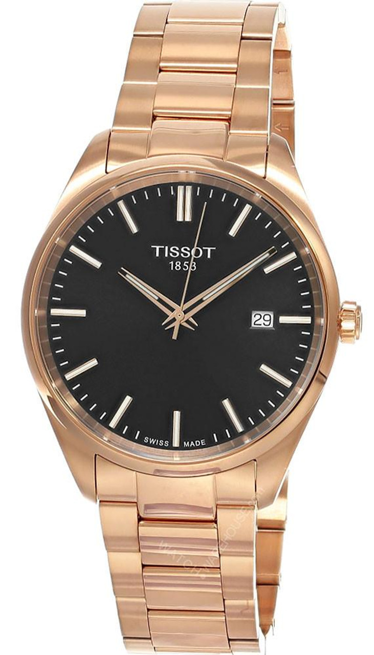 Tissot watches TISSOT PR 100 Quartz 40MM Black Dial Rose Gold Men's Watch T150.410.33.051.00  