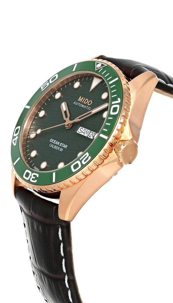 MIDO Ocean Star 200C Automatic 42.5MM Green Dial Leather Men's