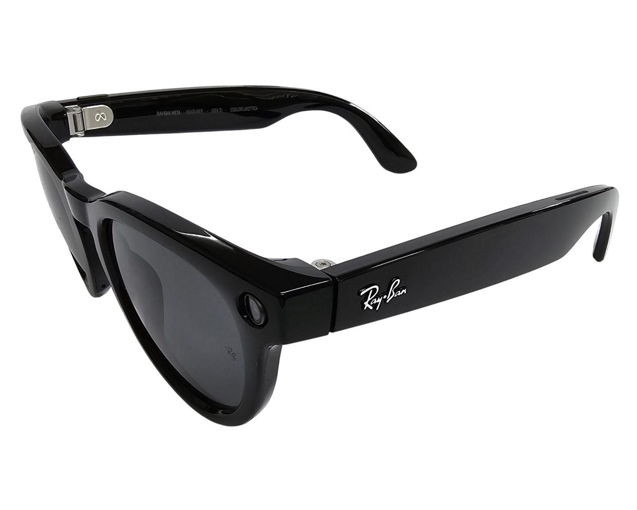RAY-BAN Meta Headliner Shiny Black Low Bridge Fit AI Smart Glasses