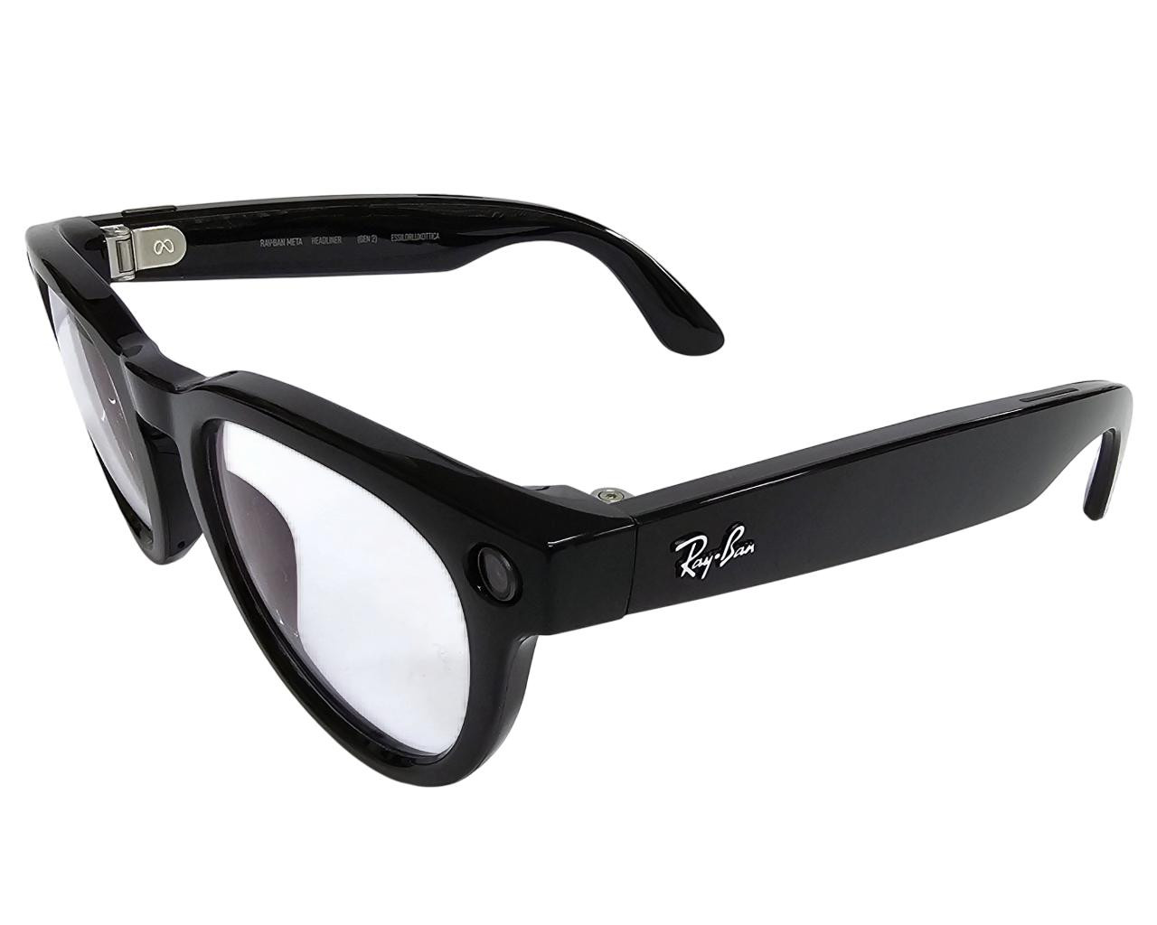 RAY-BAN Meta Headliner Shiny Black Low Bridge Fit Transition AI