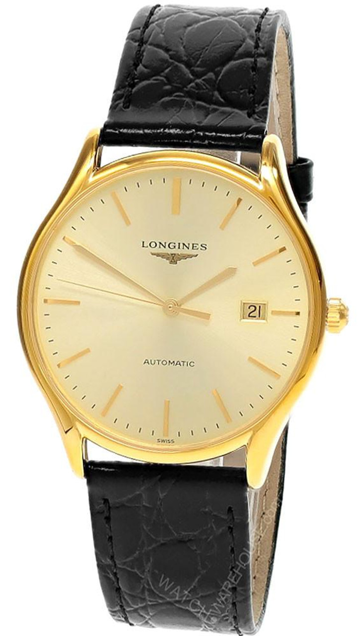Longines watches LONGINES Lyre Automatic 38.5MM Gold Dial Leather Men's Watch L4.960.2.32.2  
