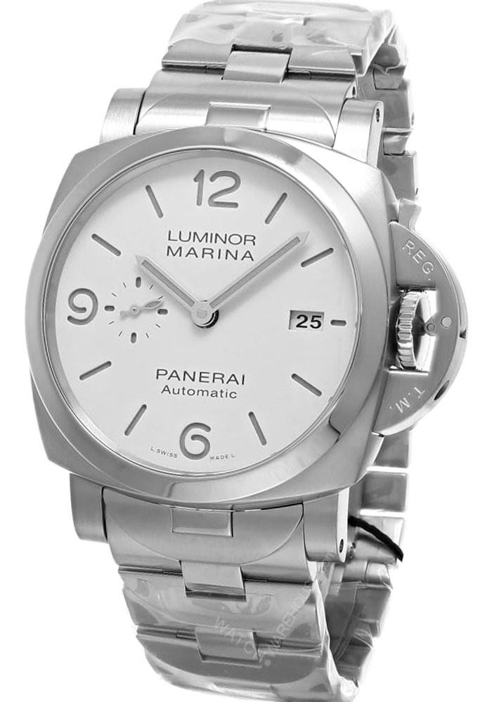 Panerai watches PANERAI Luminor Marina Automatic SS 44MM White Dial Men's Watch PAM01564 