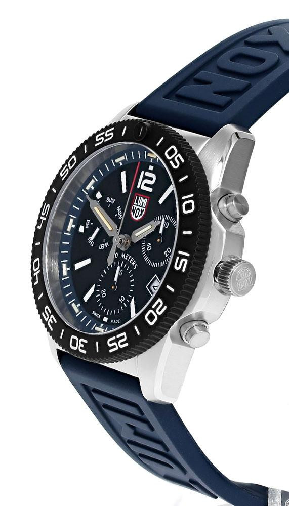 LUMINOX 腕時計 LUMINOX Pacific Diver Chronograph 44MM Black Dial Rubber Men's