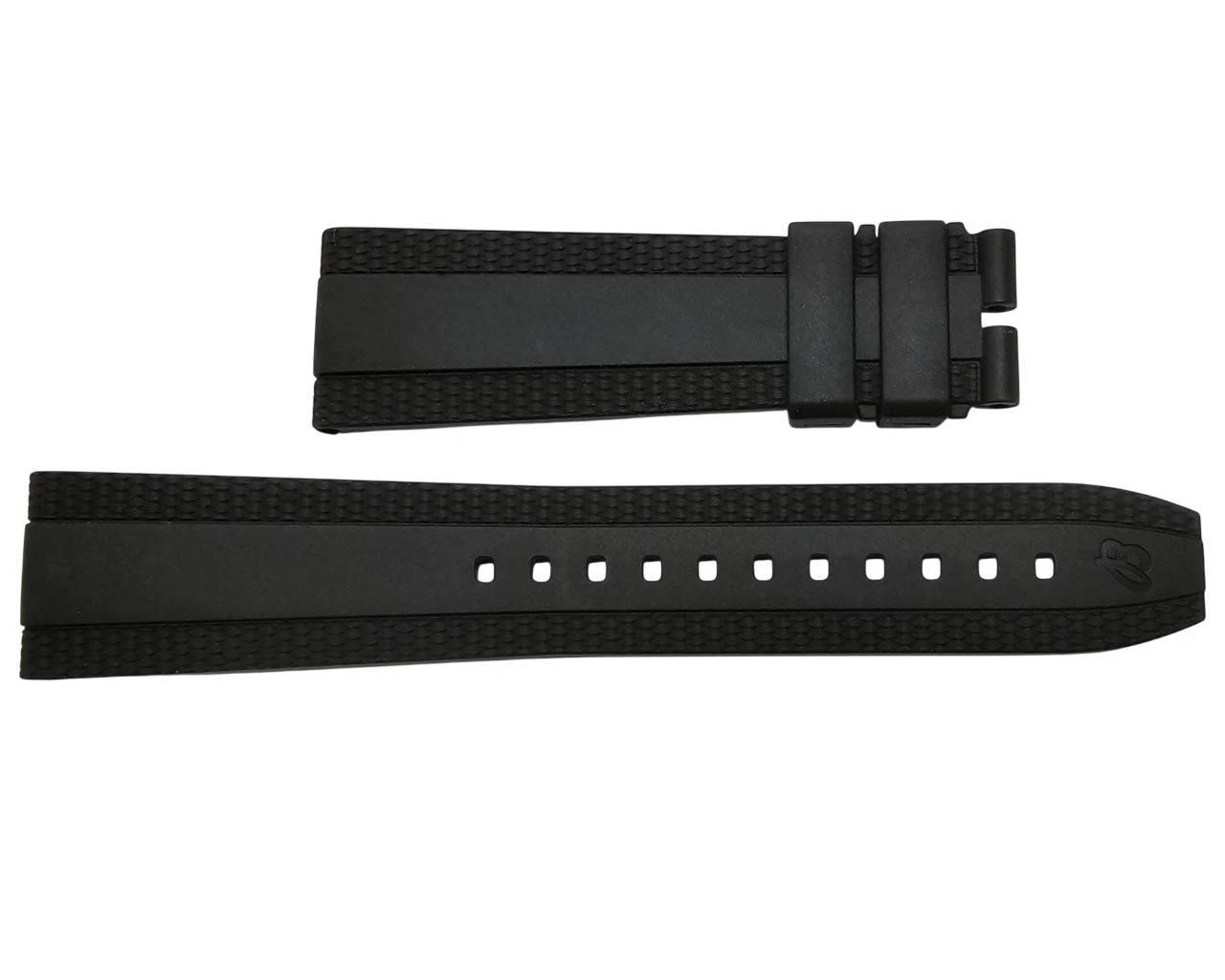 Breitling watches BREITLING Black 22/18MM Rubber Strap 306S