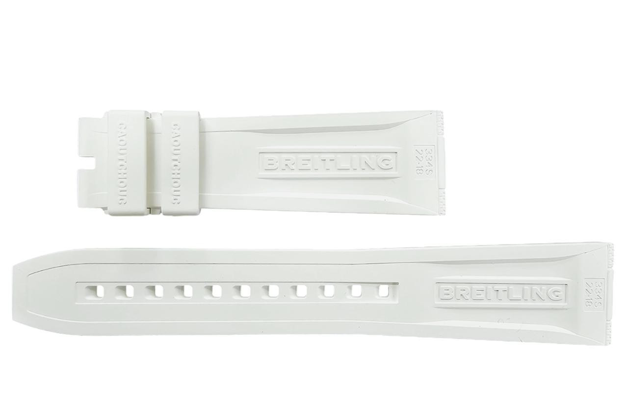 BREITLING White Diver Pro 22/18MM Rubber Strap 334S | Fast & Free