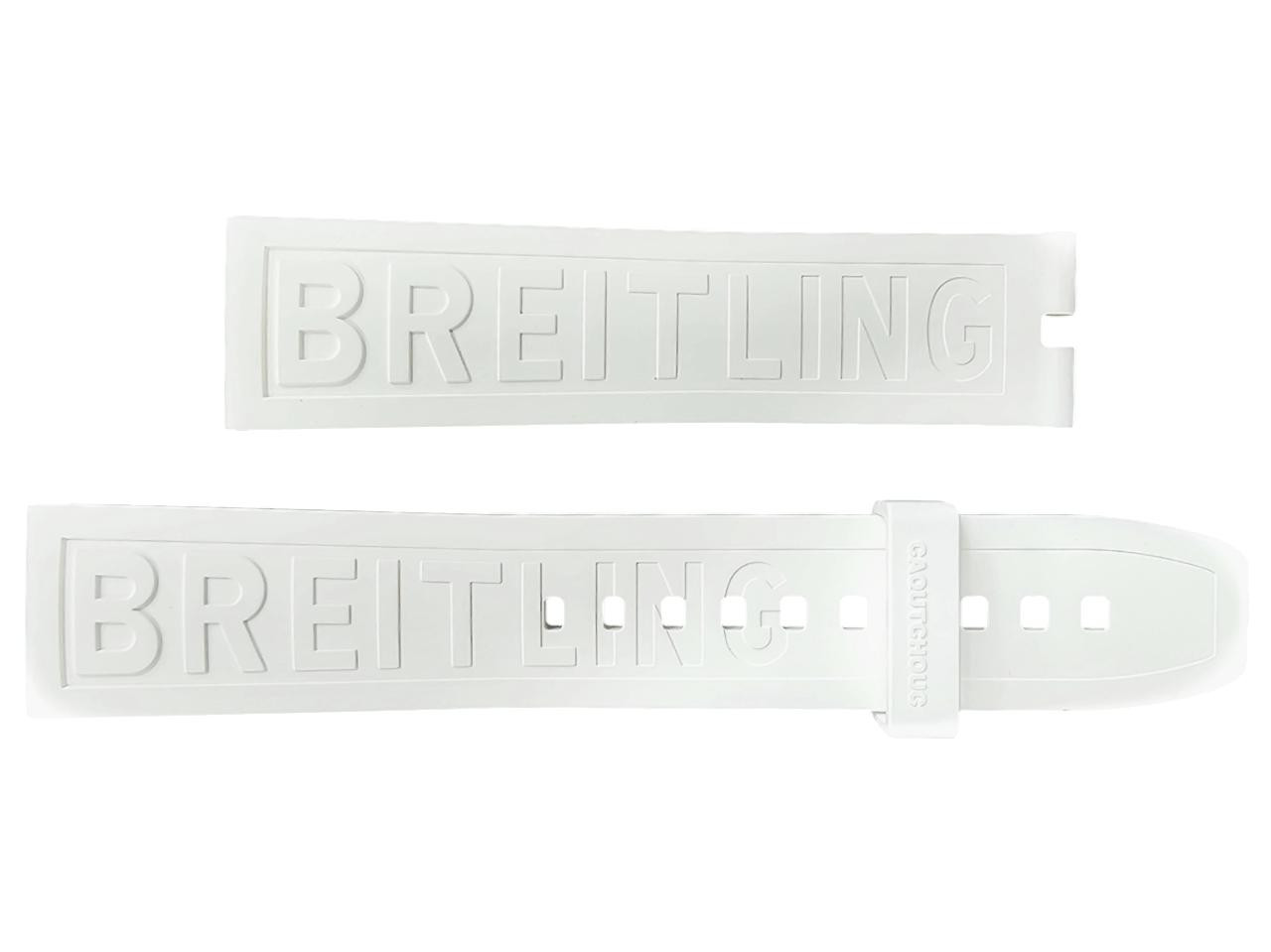 BREITLING White Diver Pro 22/20MM Rubber Strap 176S | Fast & Free BREITLING White Diver Pro 22/20MM Rubber Strap 176S | Fast & Free