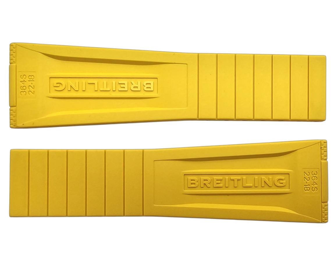 BREITLING Yellow Diver Pro 22/18MM Rubber Strap 364S | Fast & Free