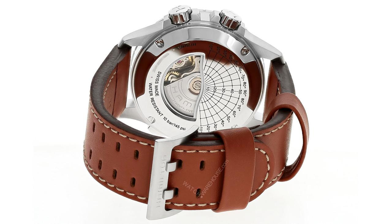 HAMILTON Khaki Aviation X-Wind 44MM Blue Dial Leather Men's Watch